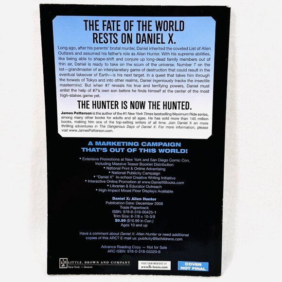Daniel X: Alien Hunter - James Patterson -Graphic Novel Advance Copy 2008 - 1st - Picture 7 of 9